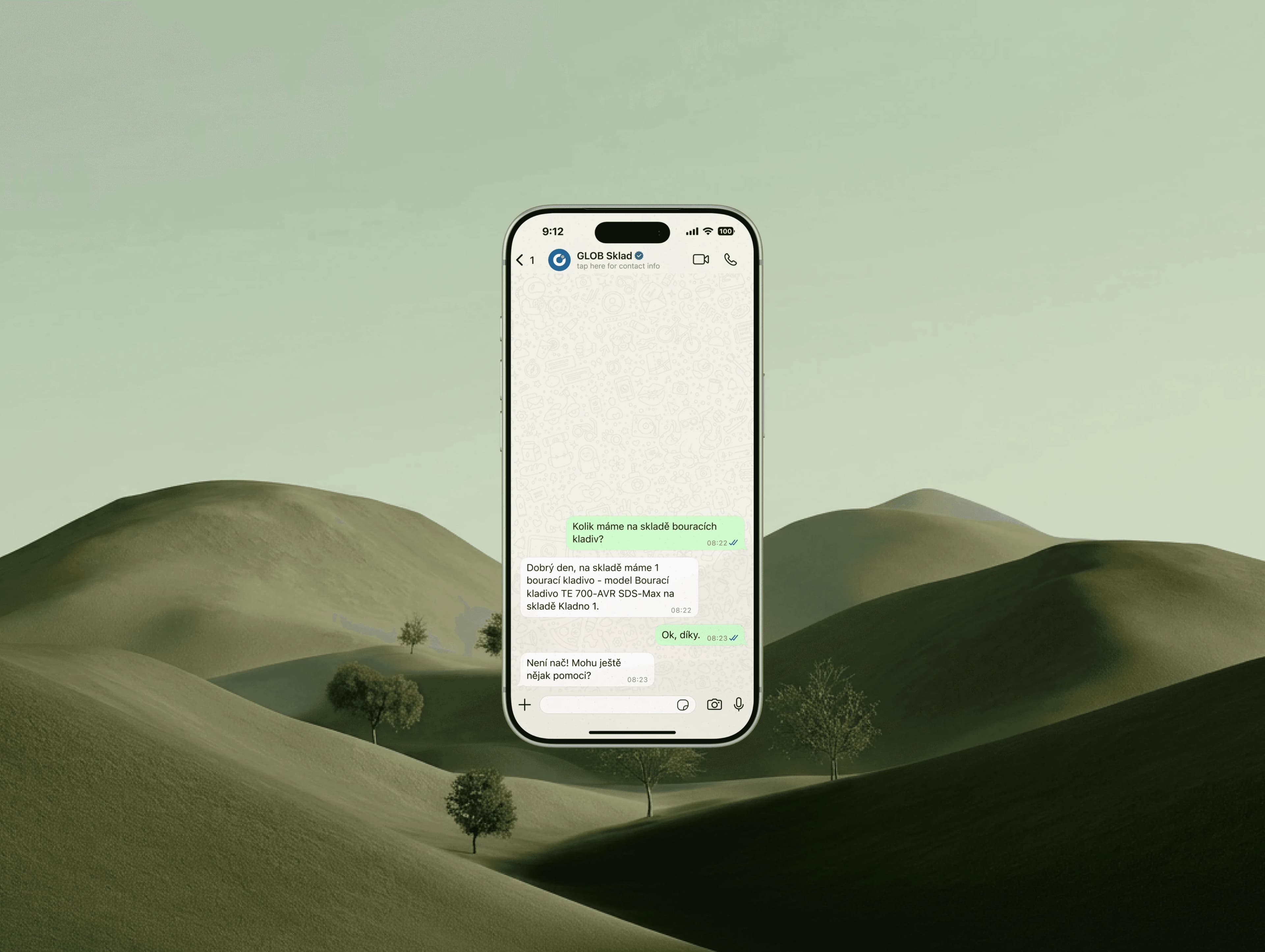 WhatsApp AI agent pro správu skladu